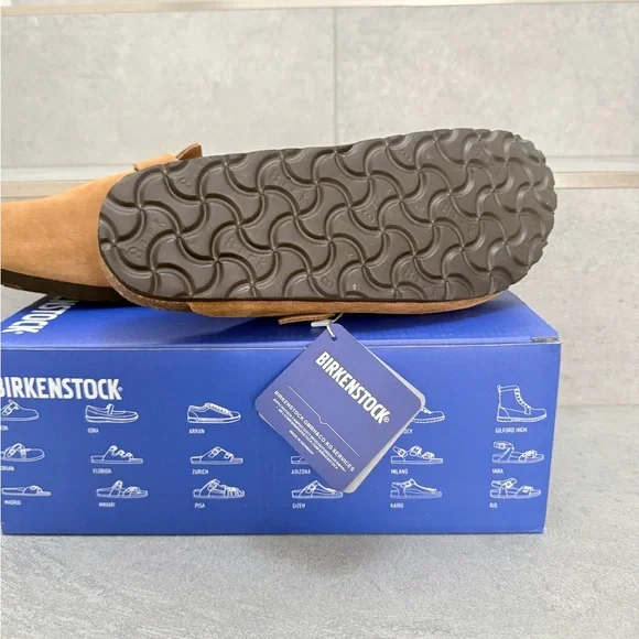 NIB Birkenstock Mink Boston Suede Clogs Size 38 - Picture 3 of 4